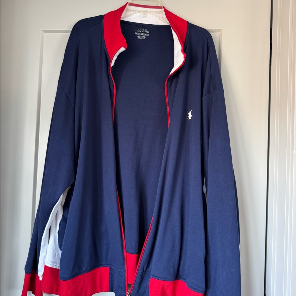 Polo by Ralph Lauren Navy Crewneck with White Logo Print